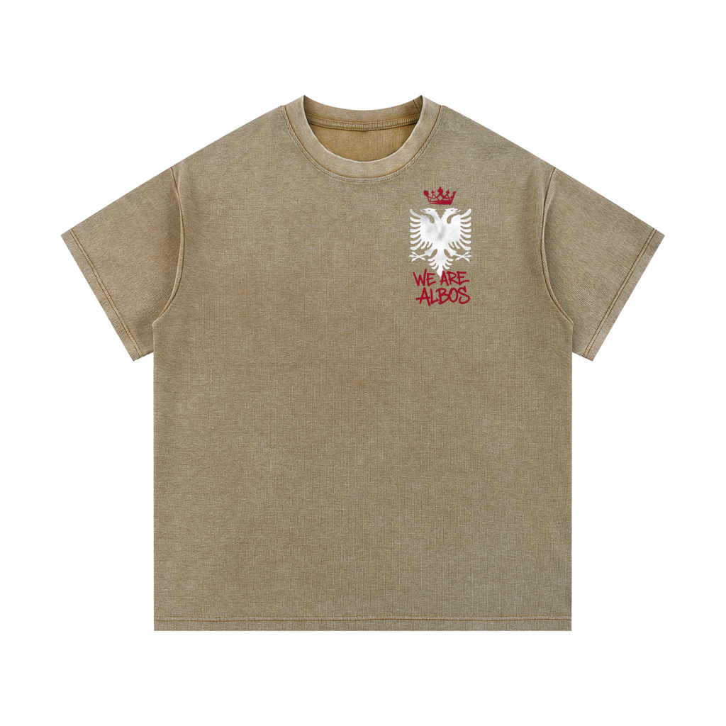 Mineral Wash Waffle Knit T-Shirt (Loose)