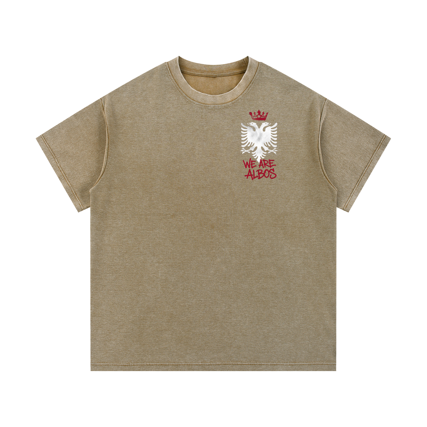 Mineral Wash Waffle Knit T-Shirt (Loose)