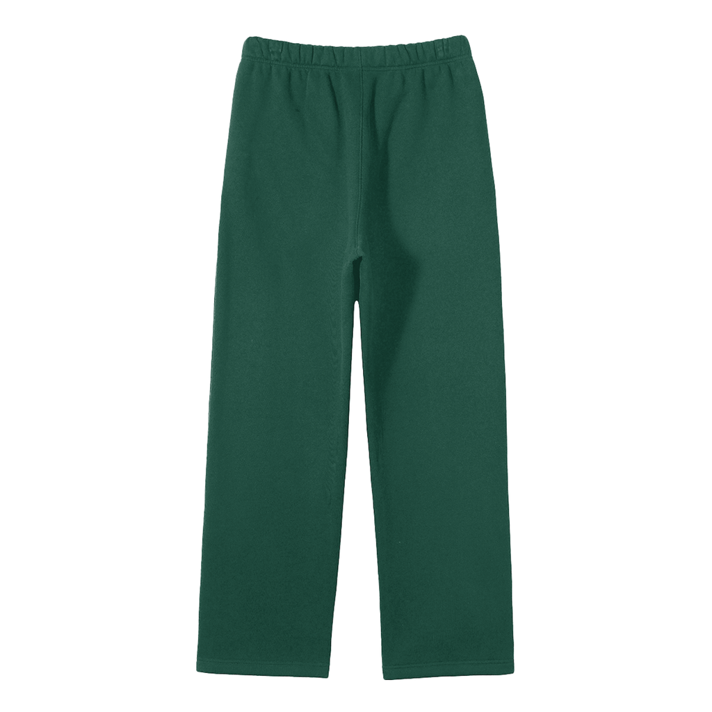Unisex Solid Color Fleece Straight Leg Pants