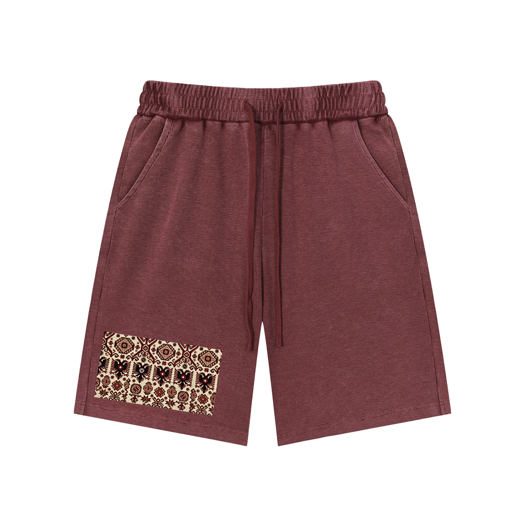 Mineral Wash Waffle Knit Shorts (Loose)