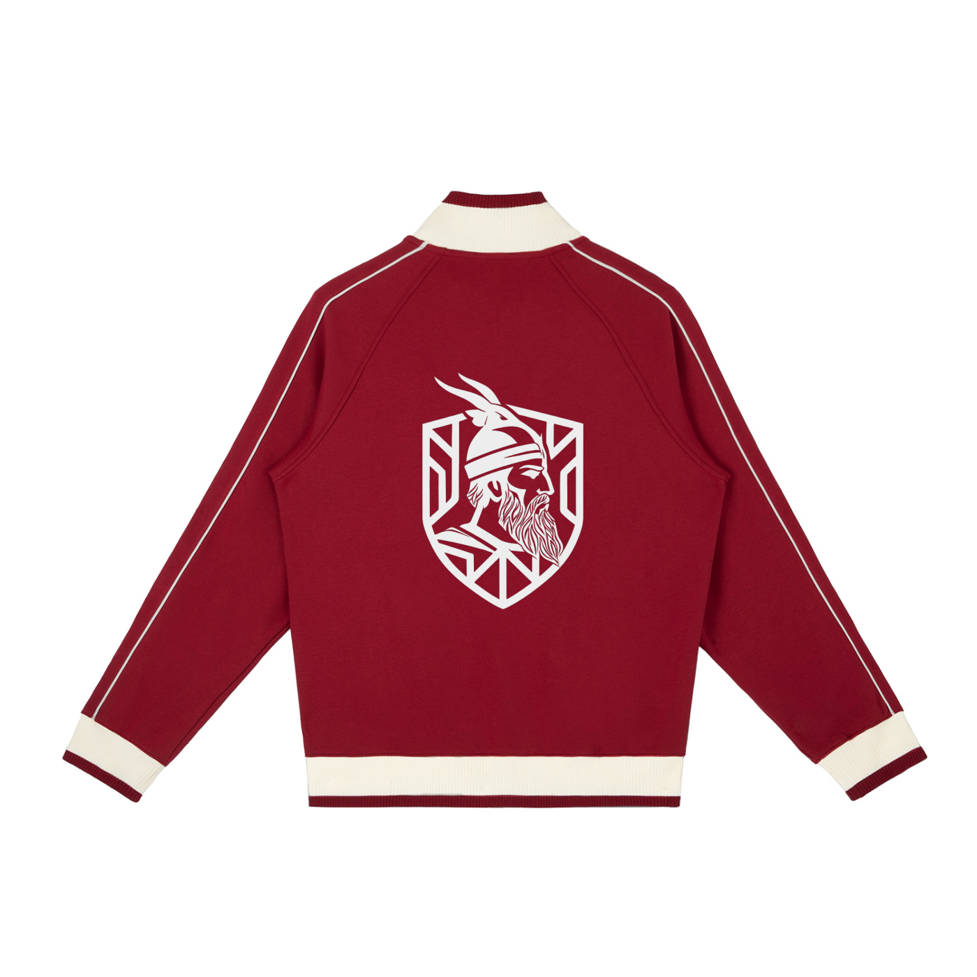 Color Block Raglan Sleeve Zip Track Jacket (Loose)