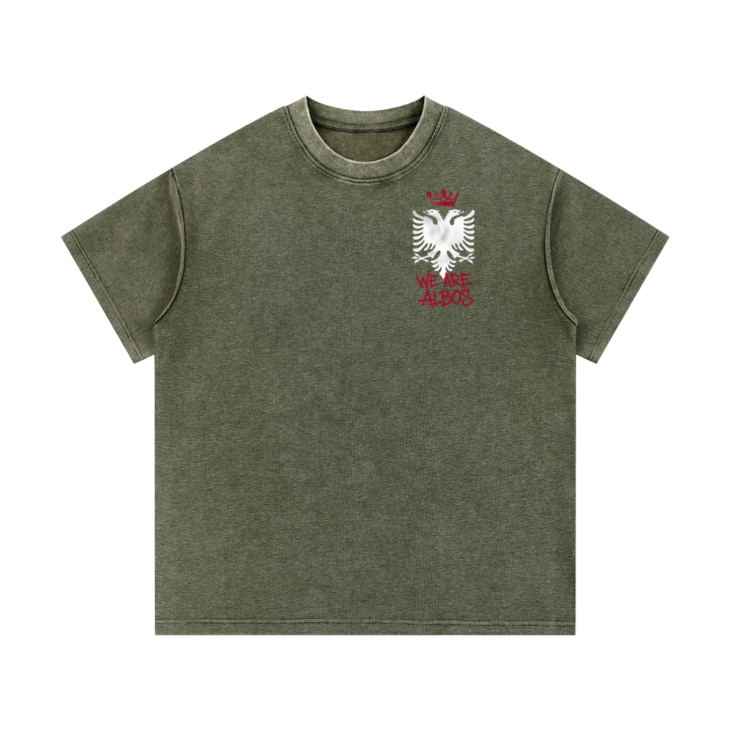 Mineral Wash Waffle Knit T-Shirt (Loose)