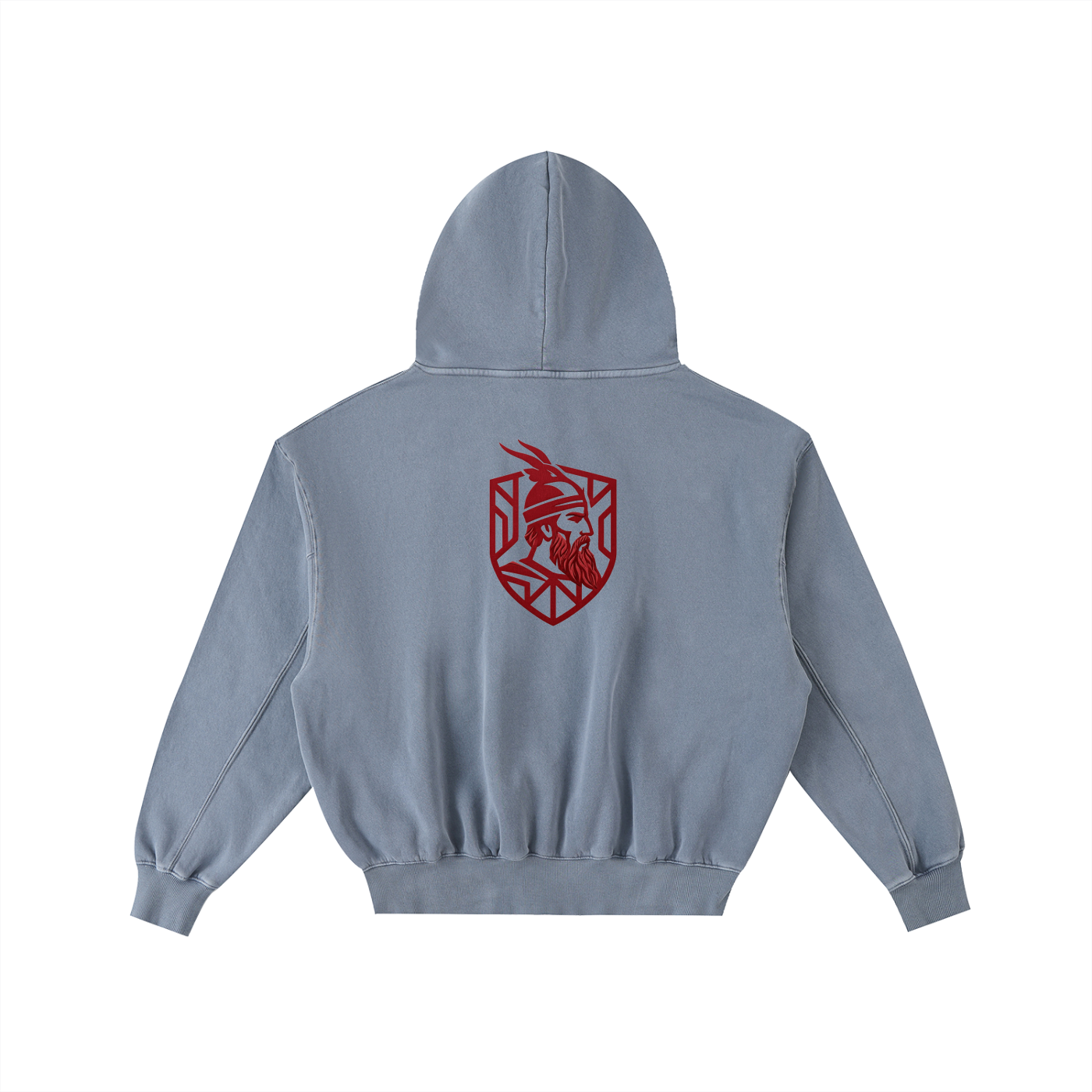 Frayed Enzyme Washed Fleece Hoodie