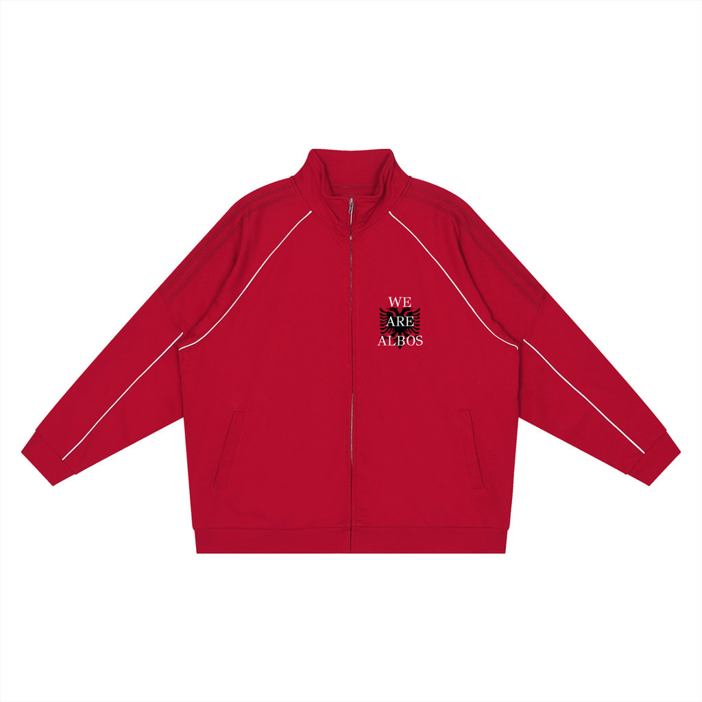 Reflection Striped Raglan Sleeve  Jacket (Loose)