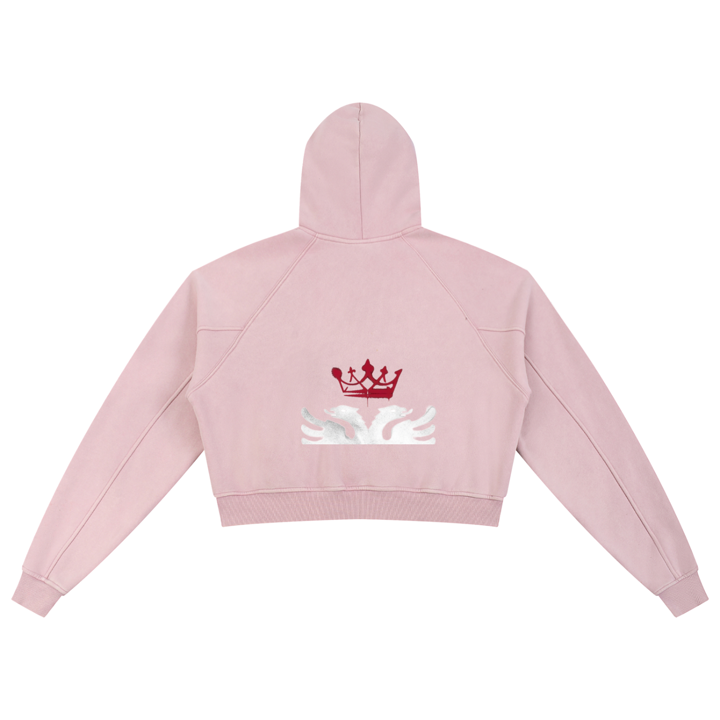 Snow Washed Cropped Hoodie (Loose)