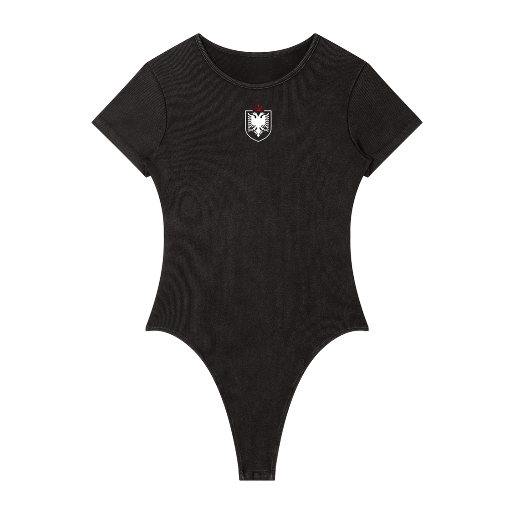Women's Mineral Wash Crewneck Bodysuit (Bodycon)