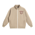Contrast Side-Stripe Stand Collar Jacket (Loose)