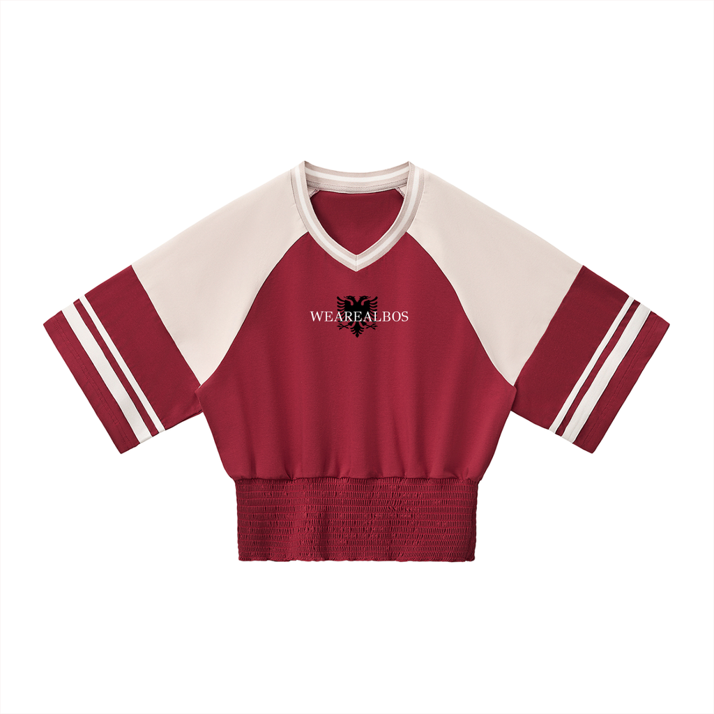 Women's Color Block Ruched T-Shirt (Loose)