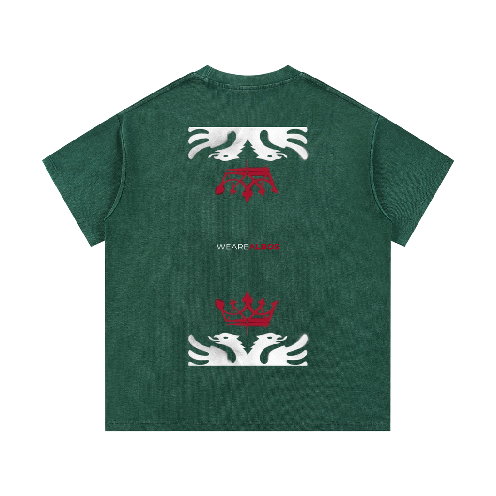 Mineral Wash Waffle Knit T-Shirt (Loose)
