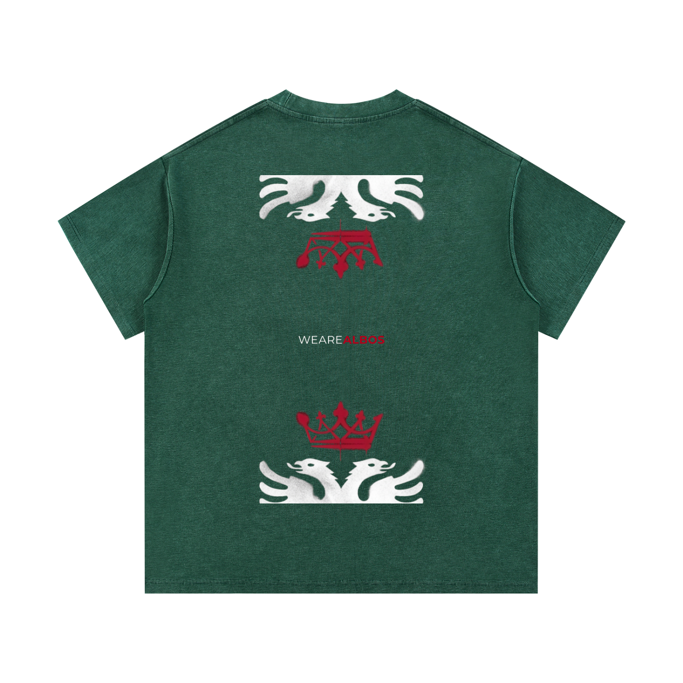 Mineral Wash Waffle Knit T-Shirt (Loose)
