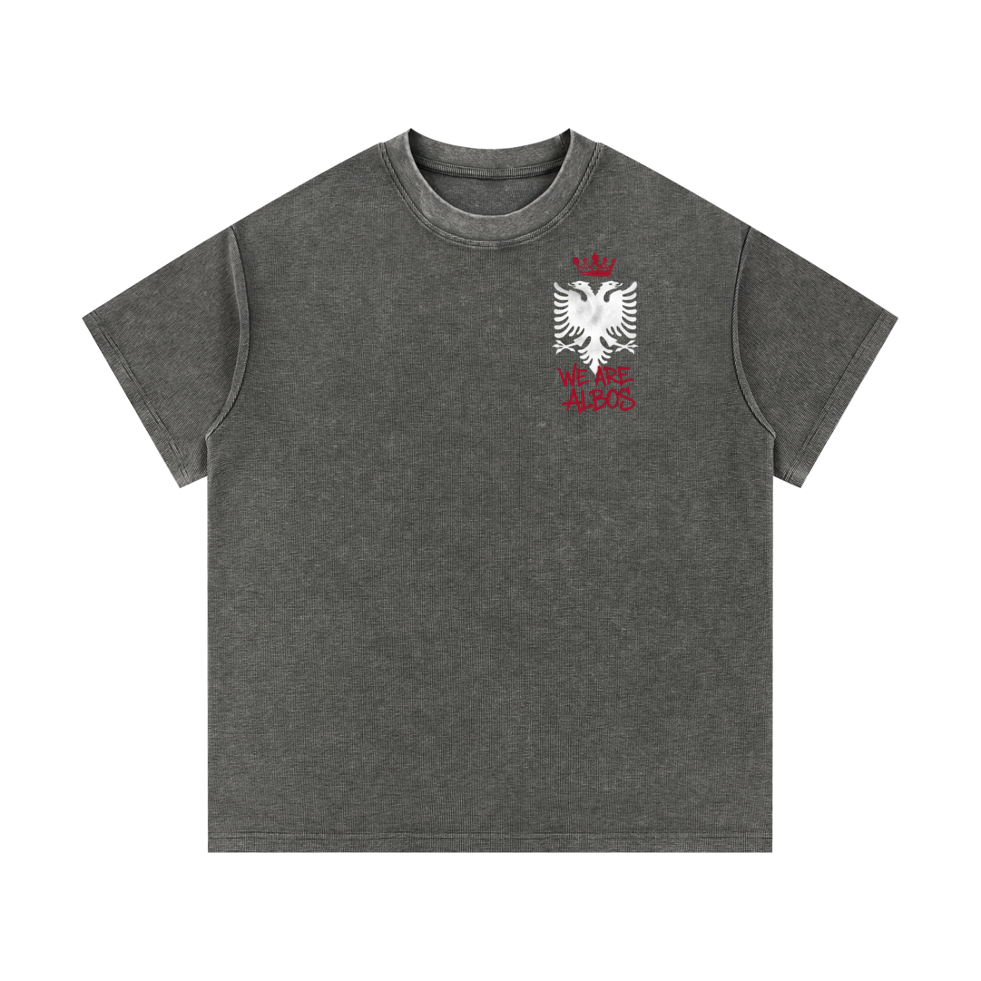 Mineral Wash Waffle Knit T-Shirt (Loose)