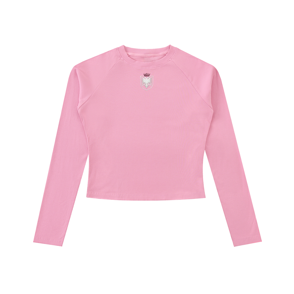 Dyed Washed Raglan Long Sleeve Slim T-Shirt (Bodycon)