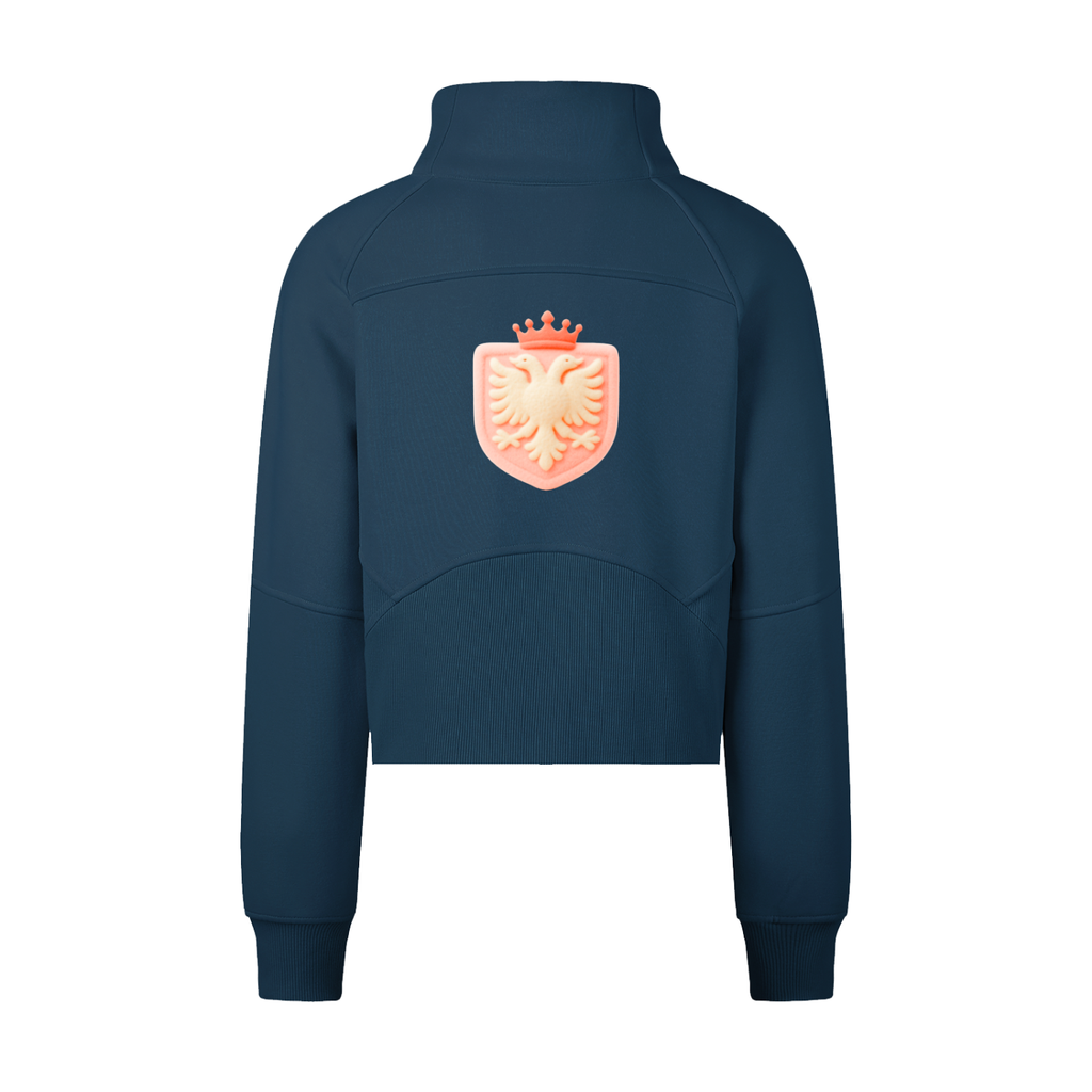 Cropped Half-Zip Sweatshirt (Bodycon)