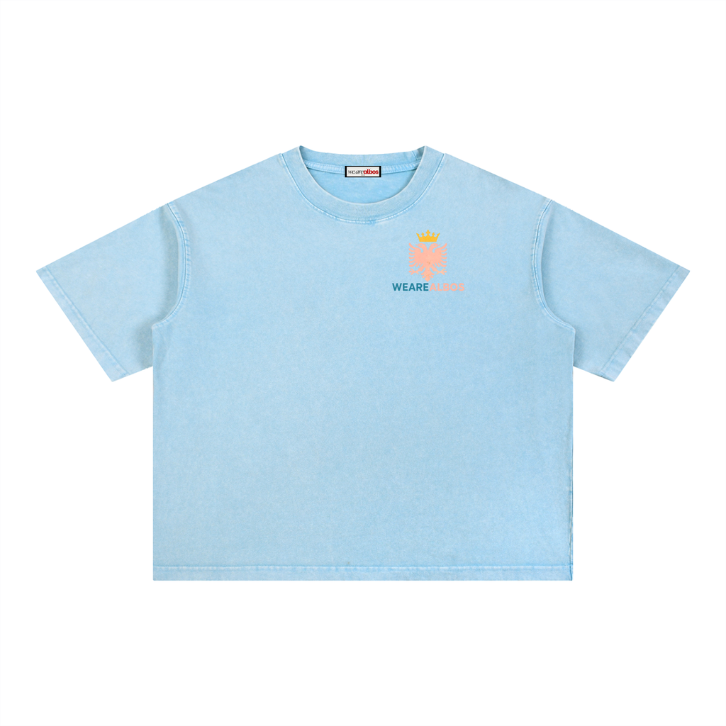 Mineral Wash Boxy Cotton T-Shirt (Loose)