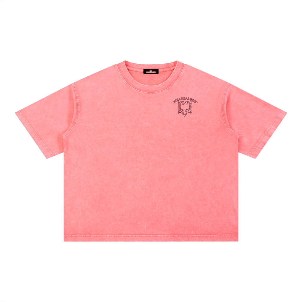 Mineral Wash Boxy Cotton T-Shirt (Loose)