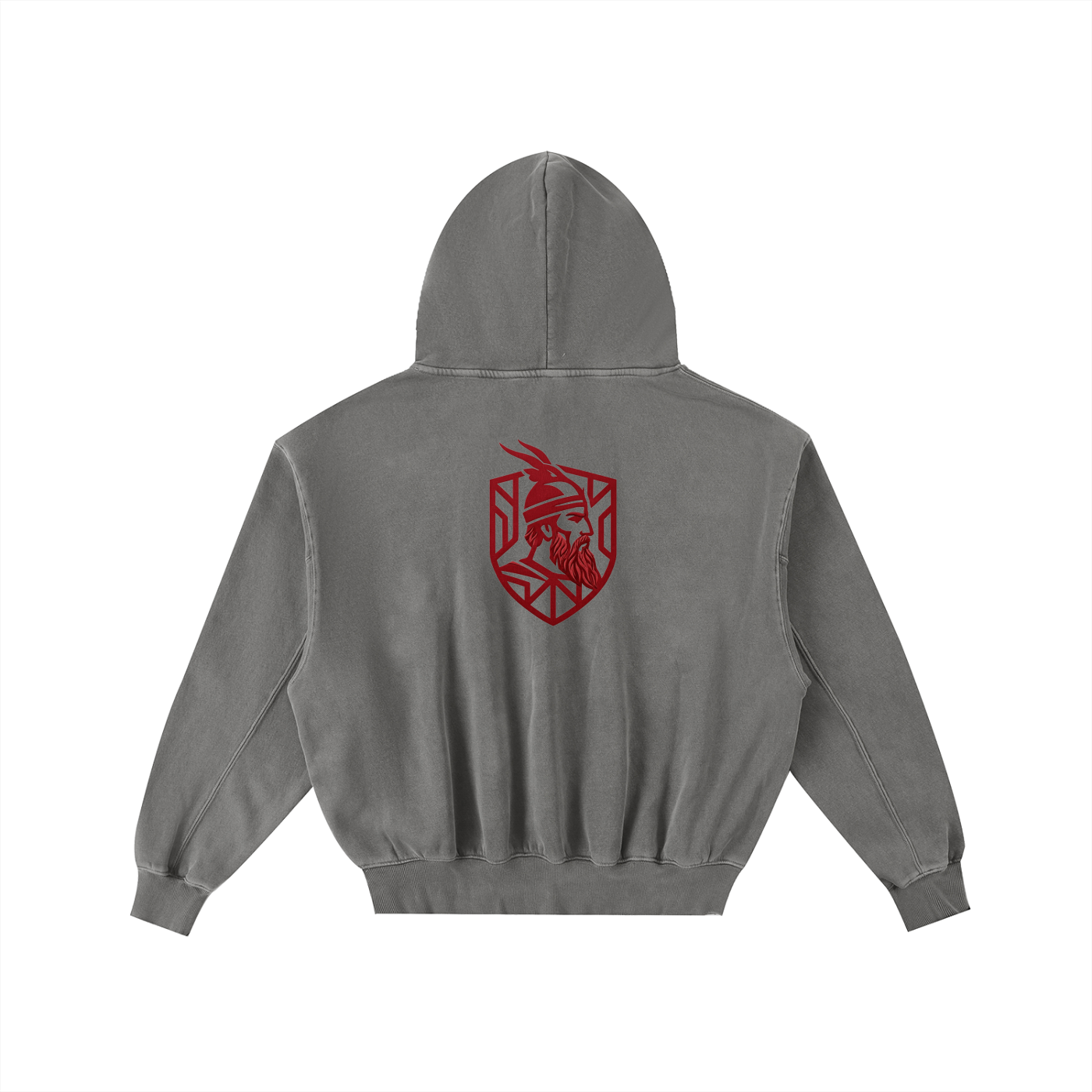 Frayed Enzyme Washed Fleece Hoodie