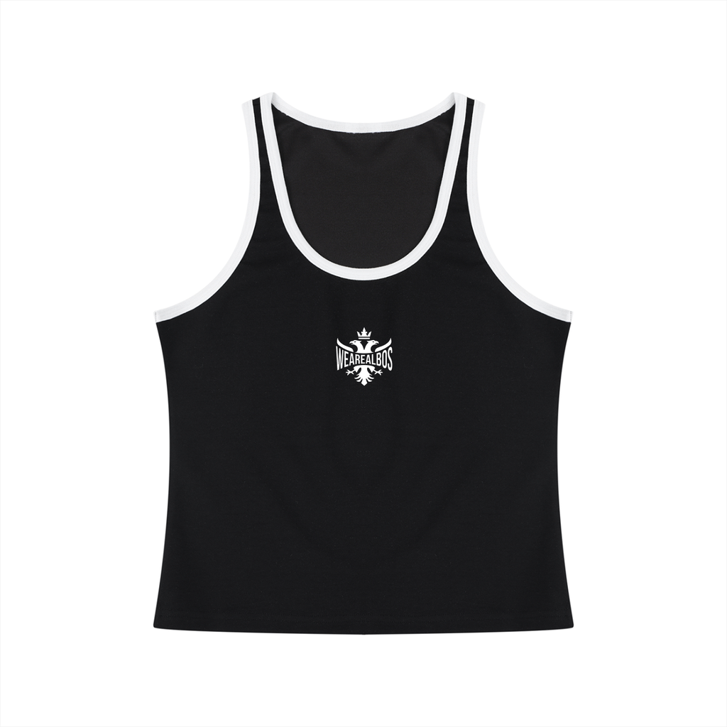 Women's Color Block Cropped Tank Top