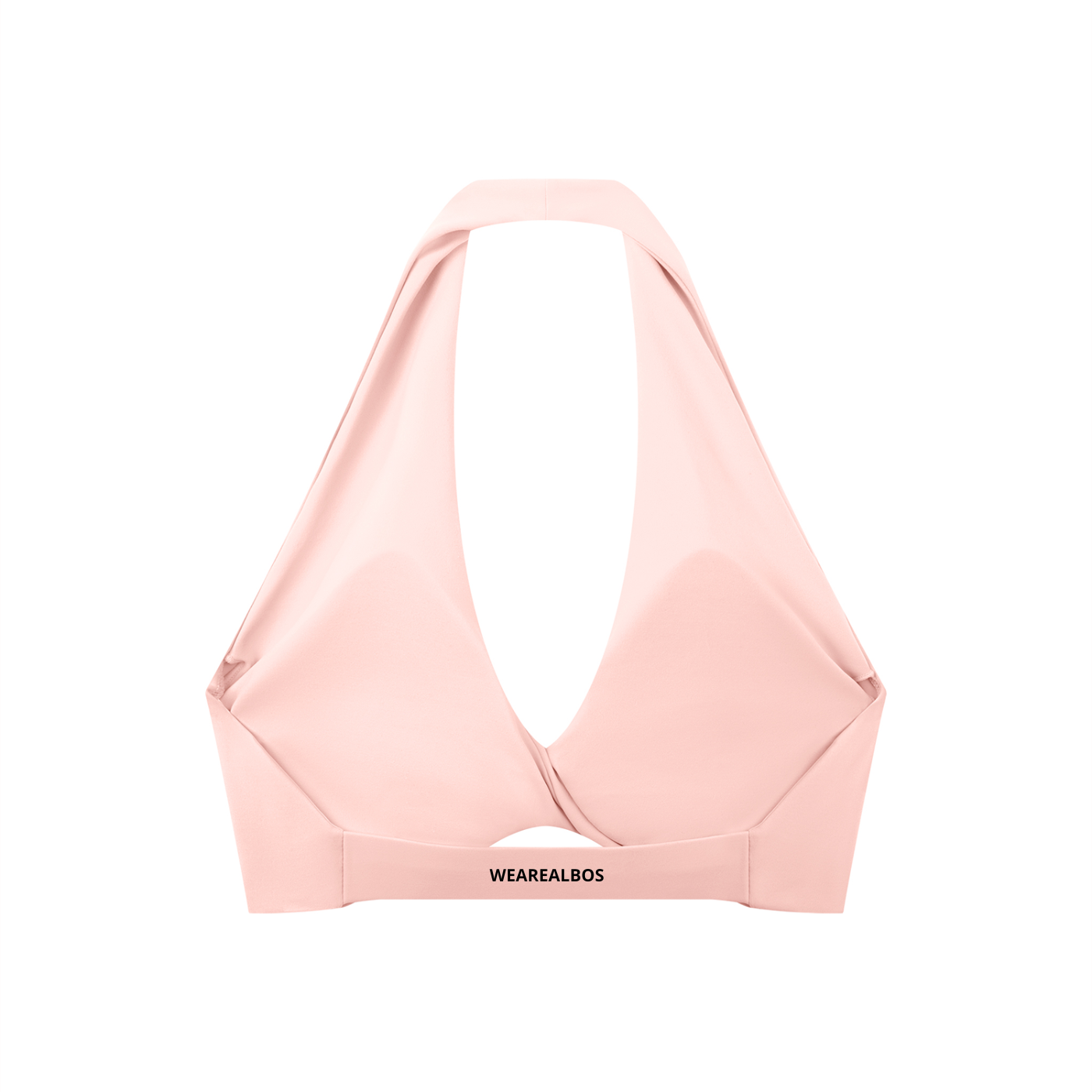Women's Pleated Halter Sports Bra (Bodycon)