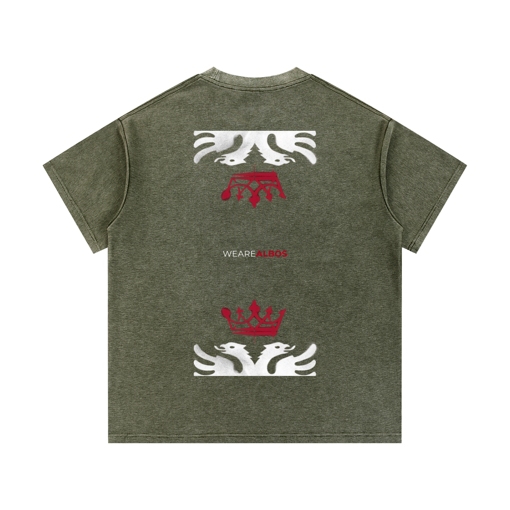 Mineral Wash Waffle Knit T-Shirt (Loose)