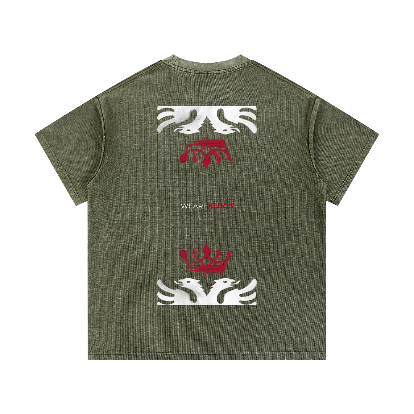 Mineral Wash Waffle Knit T-Shirt (Loose)