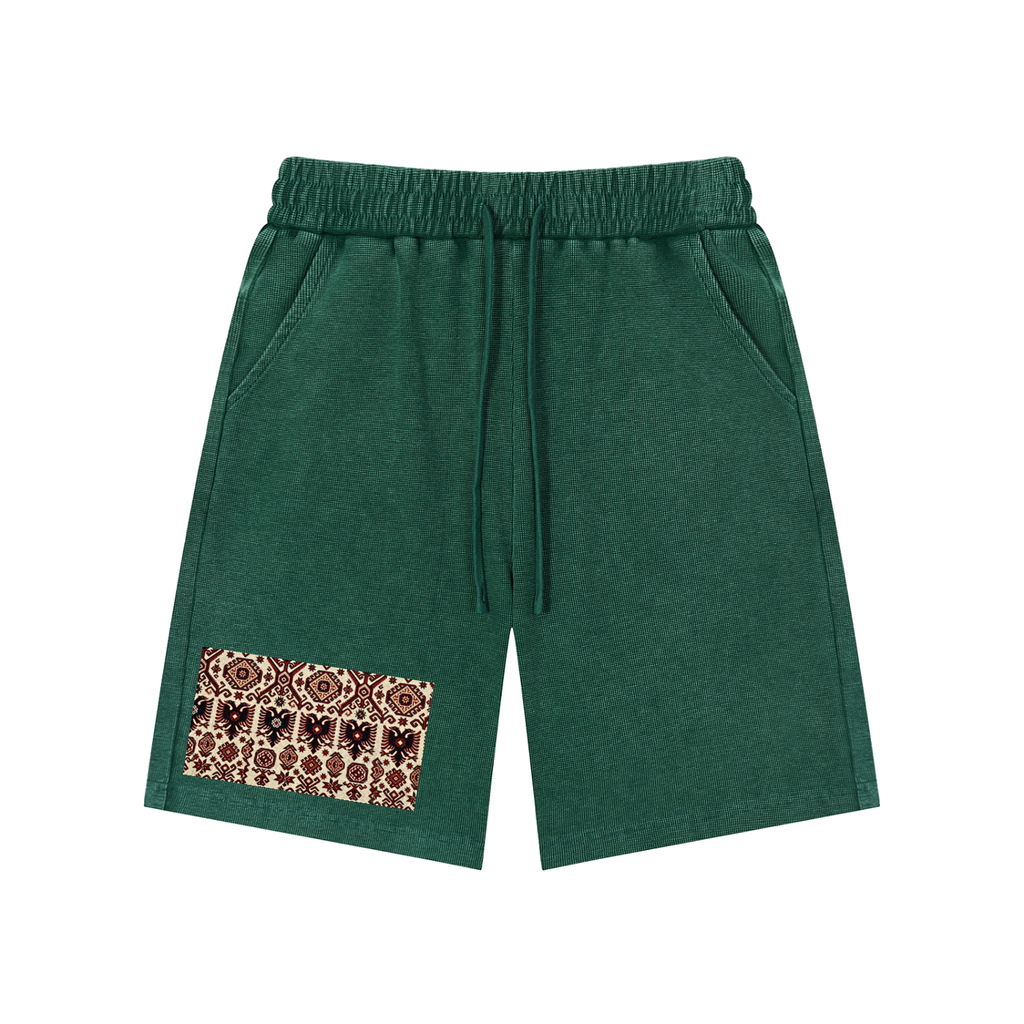Mineral Wash Waffle Knit Shorts (Loose)