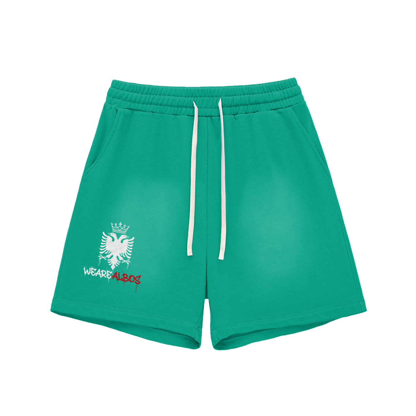 Sun Fade Raw Edge Cotton Shorts (Loose)