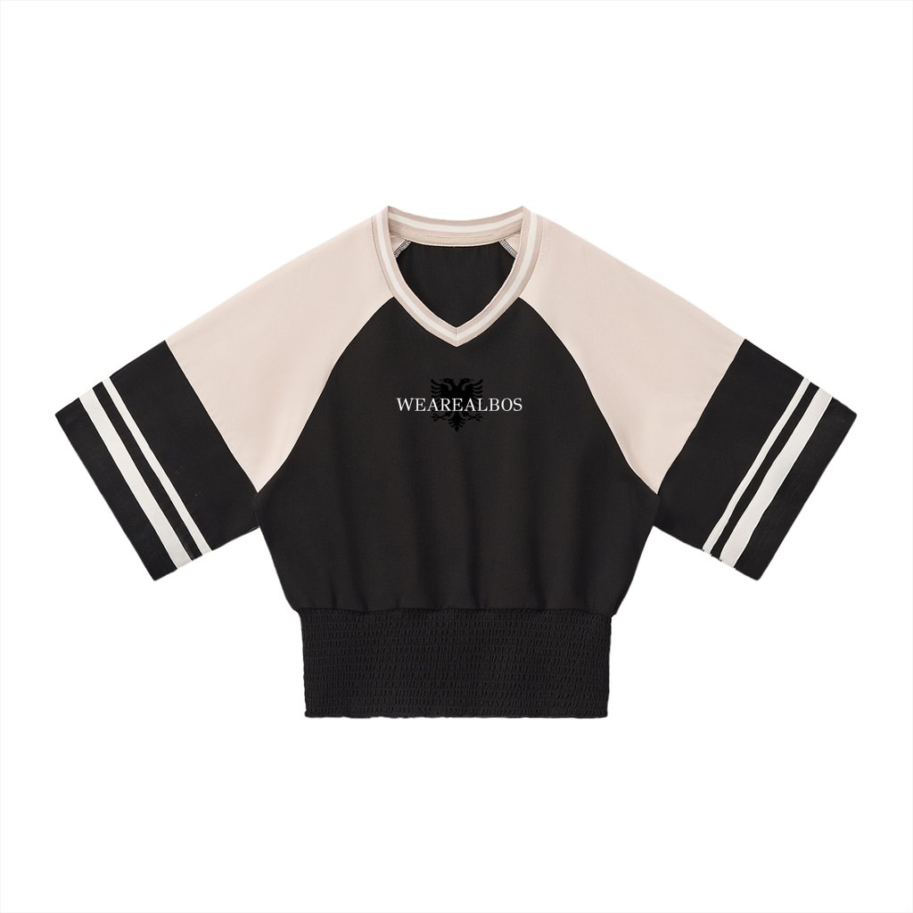 Women's Color Block Ruched T-Shirt (Loose)