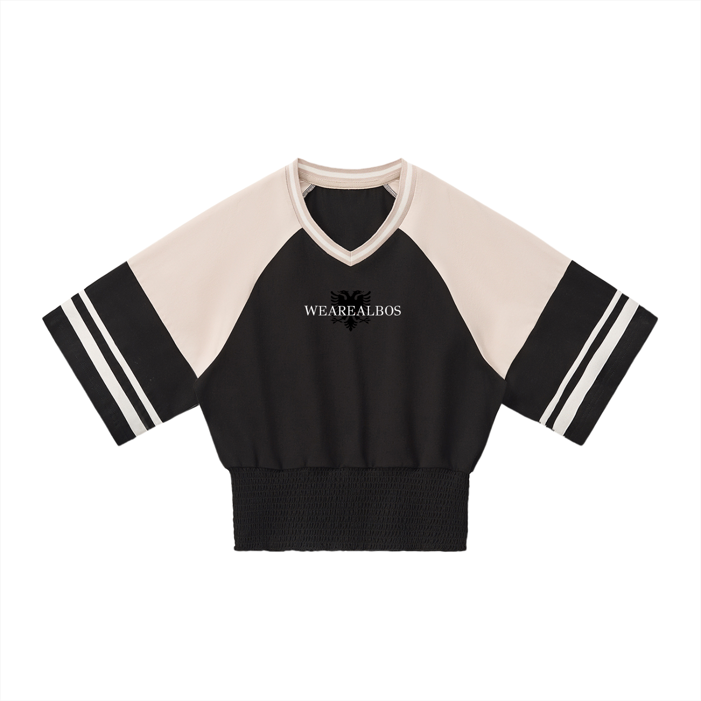 Women's Color Block Ruched T-Shirt (Loose)
