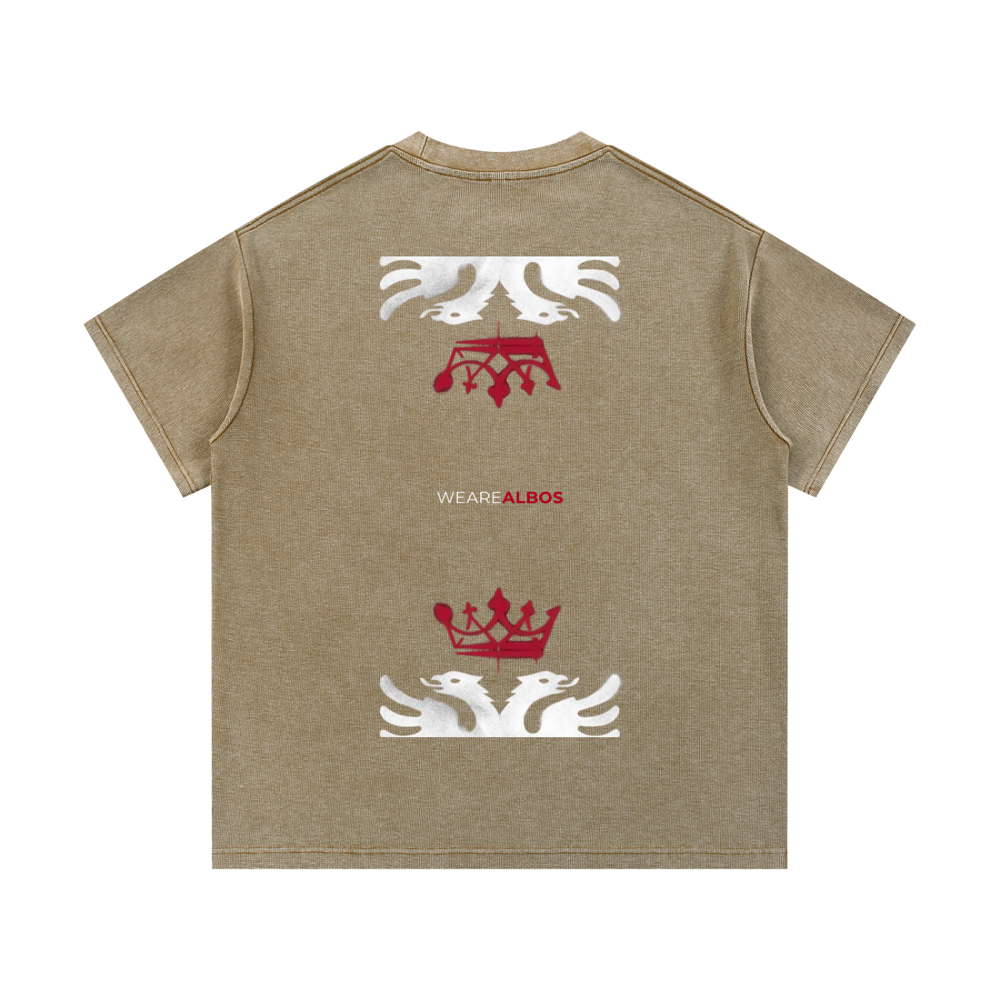 Mineral Wash Waffle Knit T-Shirt (Loose)