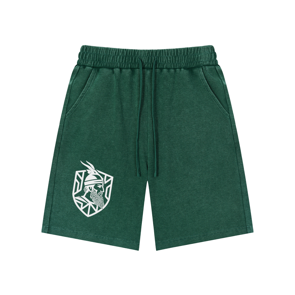 Mineral Wash Waffle Knit Shorts (Loose)