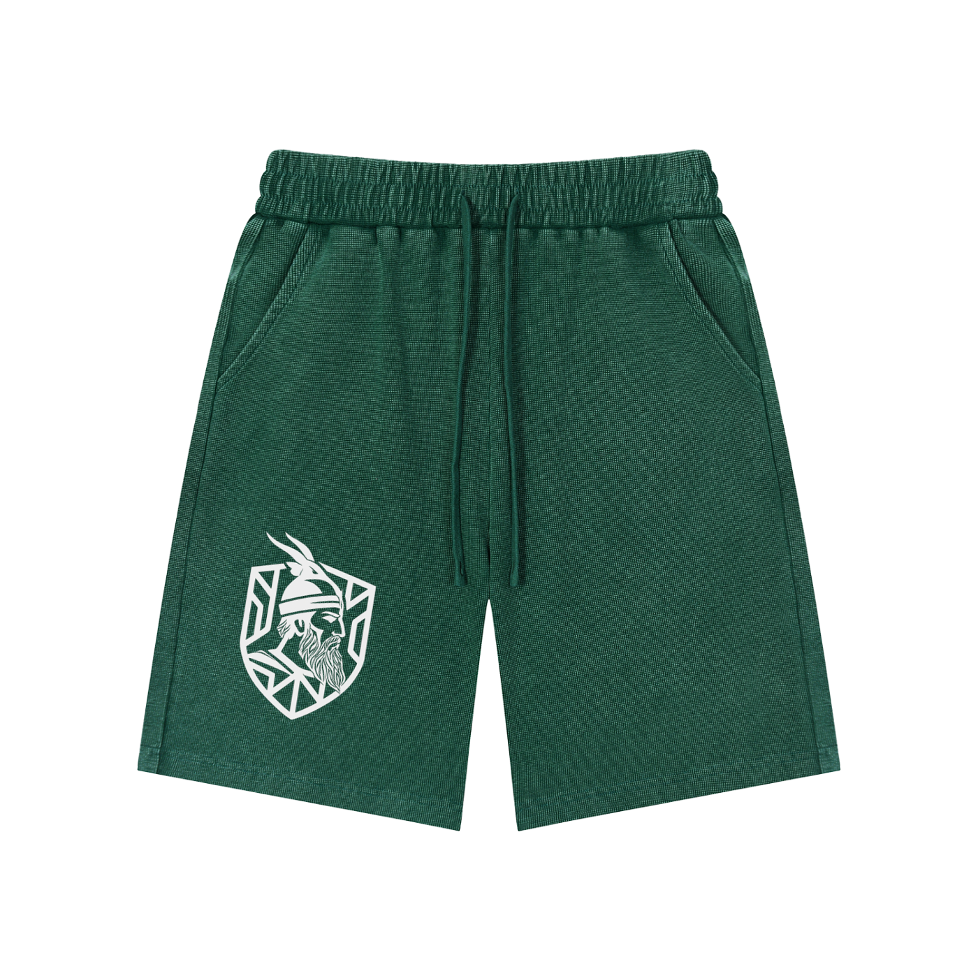 Mineral Wash Waffle Knit Shorts (Loose)