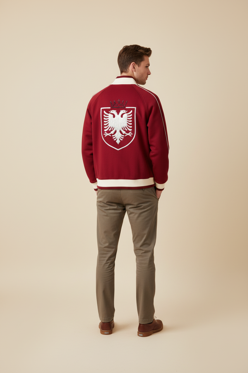 Color Block Raglan Sleeve Zip Track Jacket (Loose)