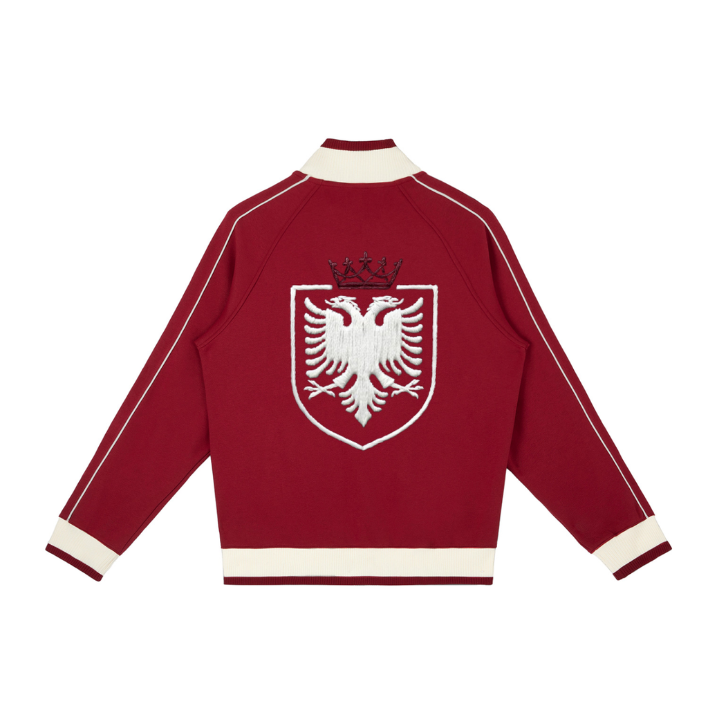 Color Block Raglan Sleeve Zip Track Jacket (Loose)