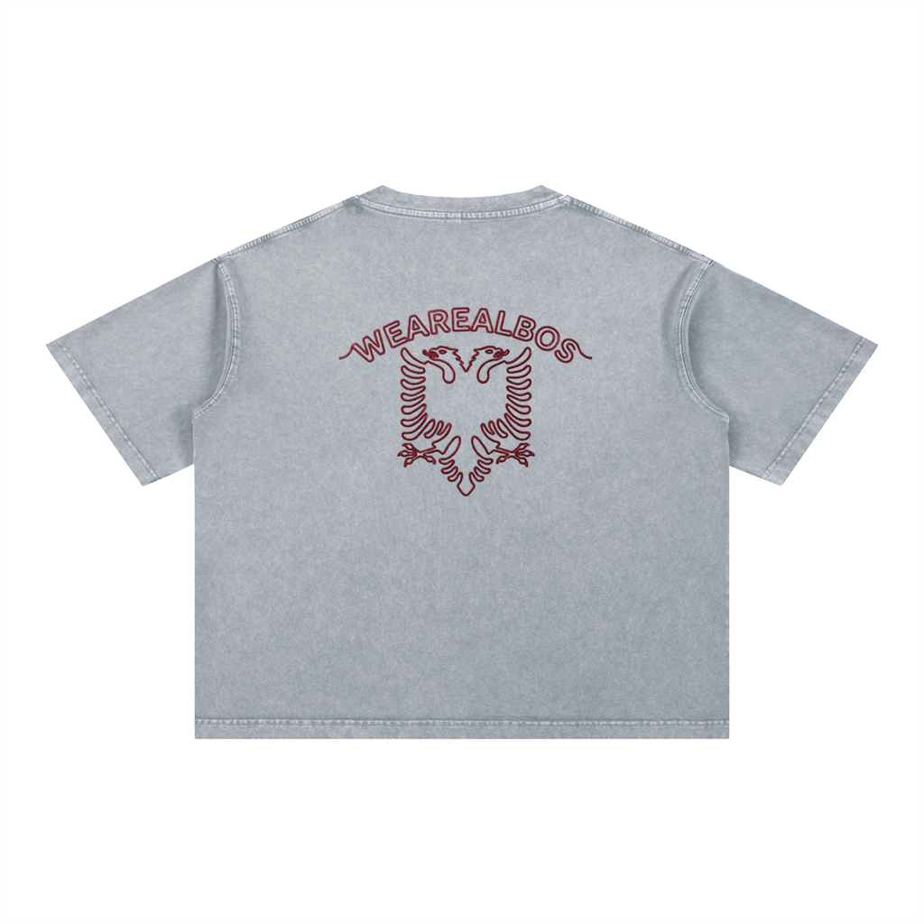 Mineral Wash Boxy Cotton T-Shirt (Loose)