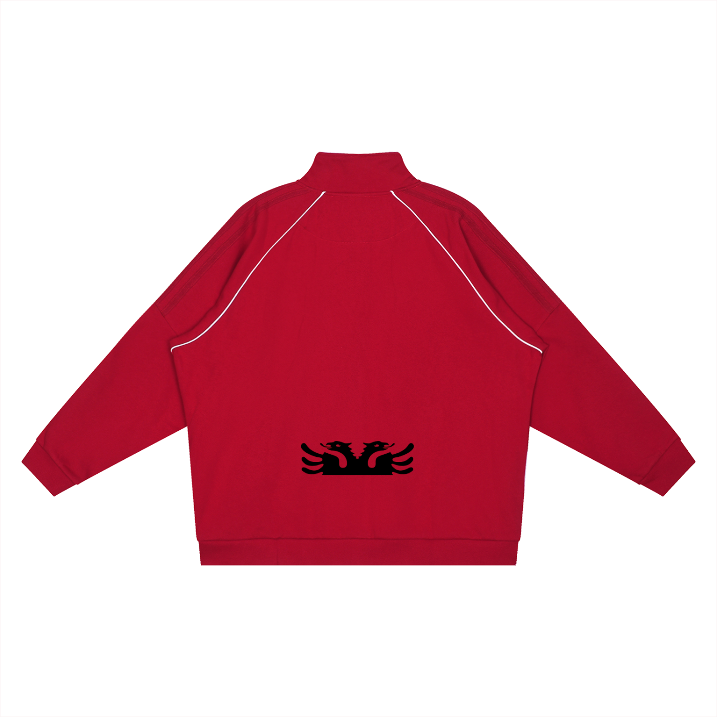 Reflection Striped Raglan Sleeve  Jacket (Loose)