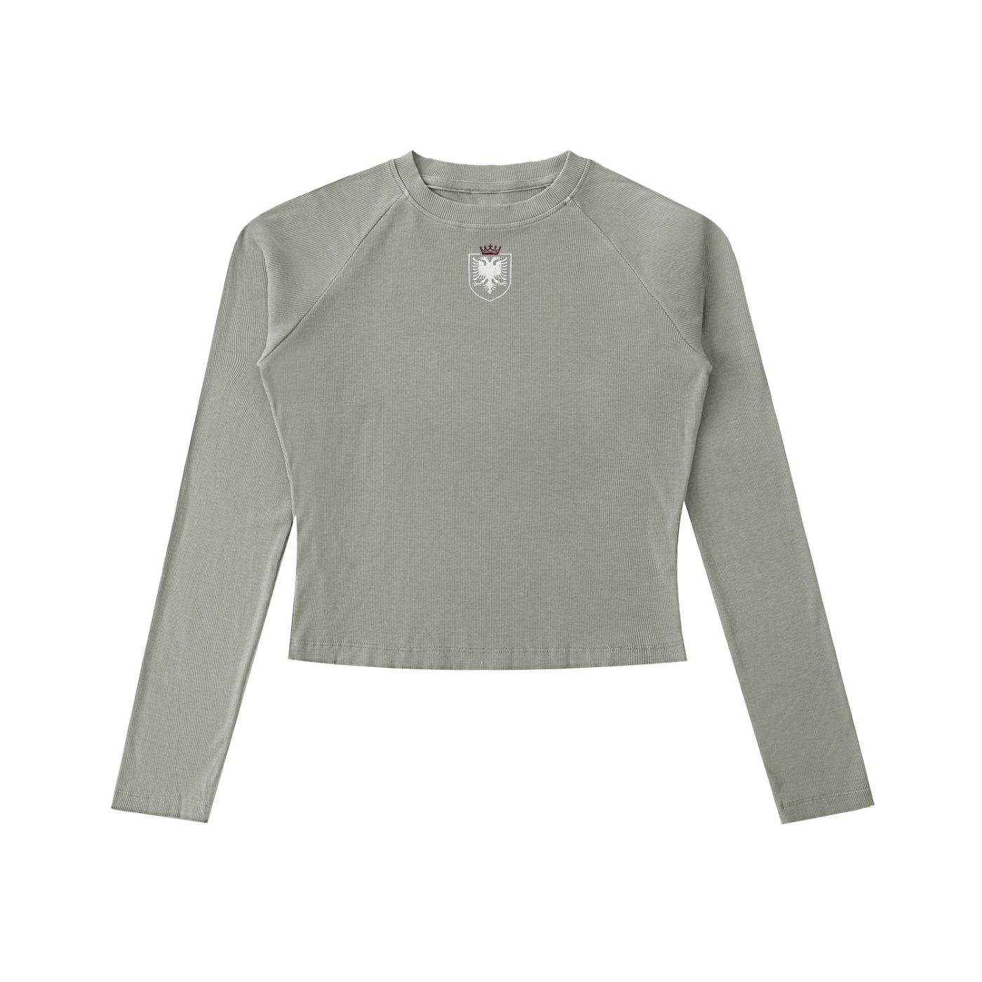 Dyed Washed Raglan Long Sleeve Slim T-Shirt (Bodycon)
