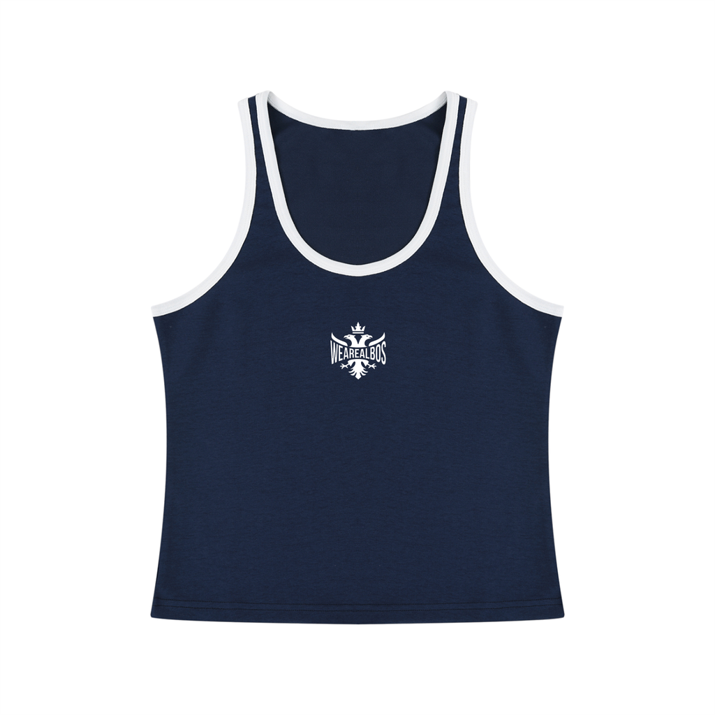 Women's Color Block Cropped Tank Top