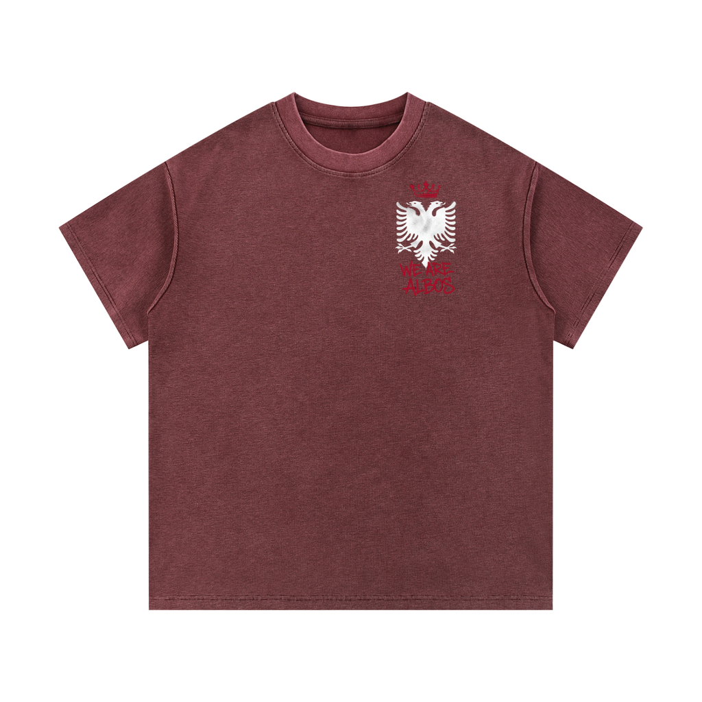 Mineral Wash Waffle Knit T-Shirt (Loose)